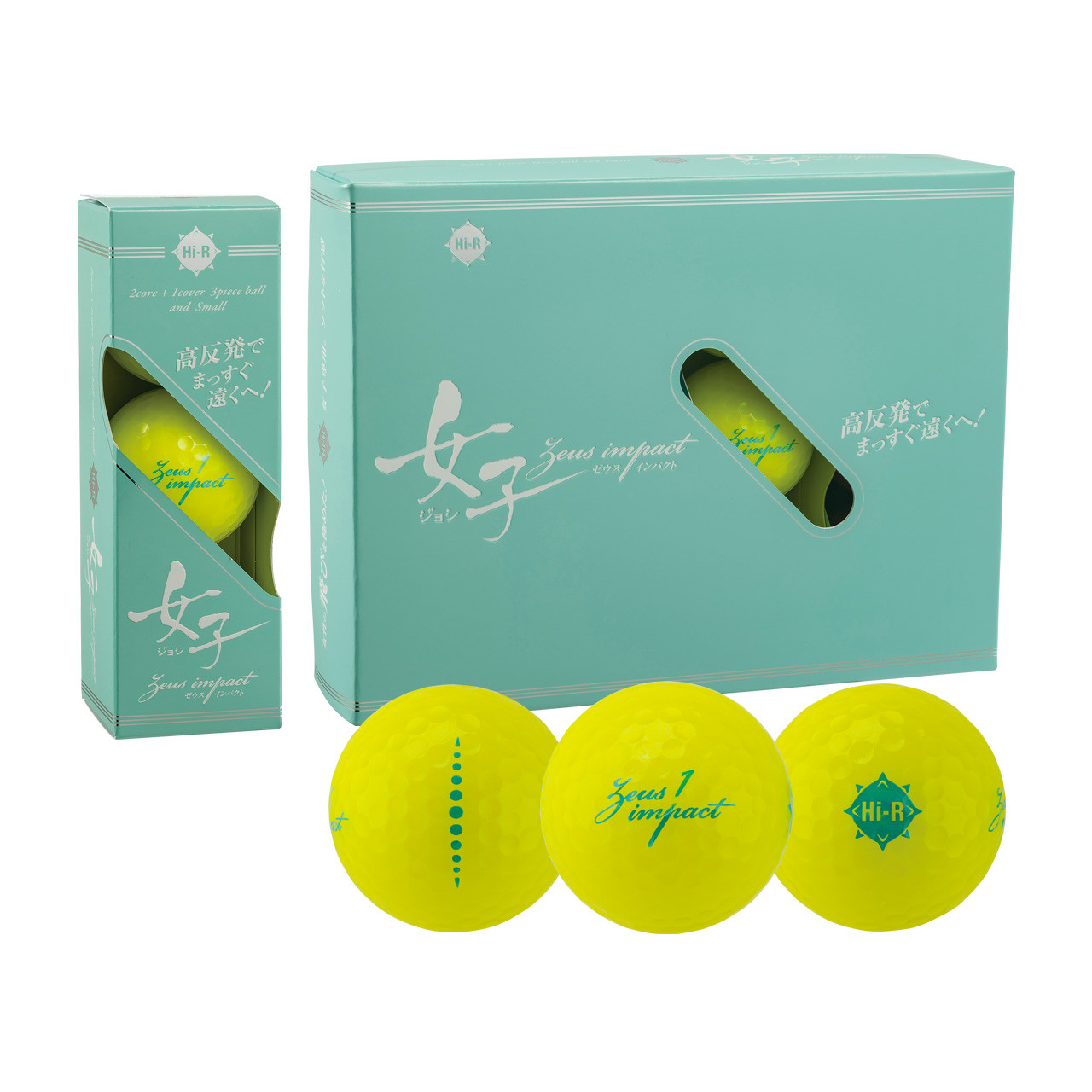 ゴルフボール ゼウスインパクト Zeusimpact女子3 12球入 3ダース (計36球)【パールイエロー】 ゴルフ キャスコ kasco