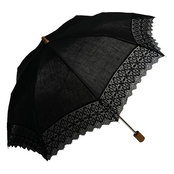 【山田松香木店】白檀製日傘（ブラック）［&nbsp;京都&nbsp;老舗&nbsp;お香&nbsp;傘&nbsp;ファッション&nbsp;ギフト&nbsp;人気&nbsp;おすすめ&nbsp;&nbsp;ふるさと納税&nbsp;］