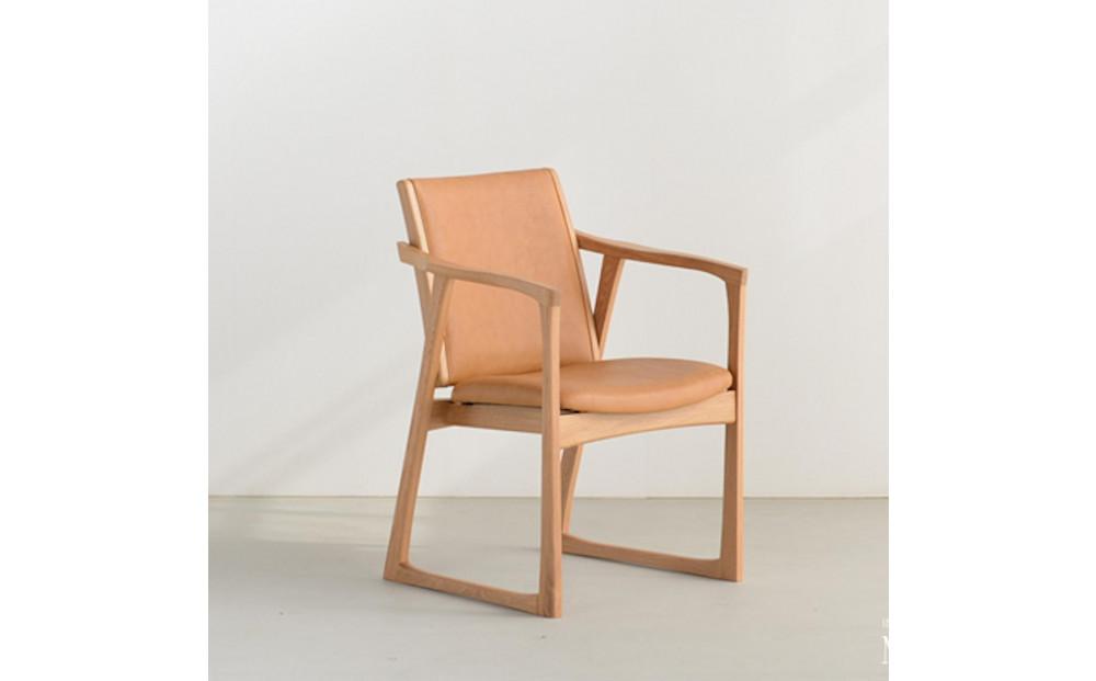 オーク材&nbsp;ギル&nbsp;アームチェア&nbsp;肘付&nbsp;レザー&nbsp;大川市&nbsp;辻製作所