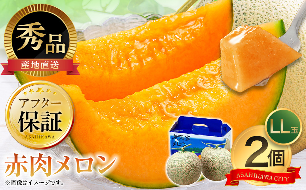 【26年発送先行予約】北海道&nbsp;秀品&nbsp;「赤肉メロン」LL玉×2個&nbsp;(2026年7月発送開始予定)&nbsp;【&nbsp;果物&nbsp;くだもの&nbsp;フルーツ&nbsp;メロン&nbsp;赤肉&nbsp;赤肉メロン&nbsp;旬&nbsp;お取り寄せ&nbsp;甘い&nbsp;北海道産&nbsp;旭川市&nbsp;北海道&nbsp;】_04754