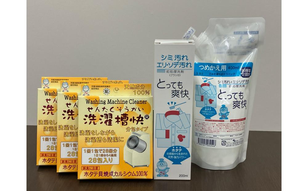 洗濯用補助剤&nbsp;洗濯槽快&nbsp;分包タイプ&nbsp;（84包）とエリソデ・シミ汚れ用前処理洗剤&nbsp;とっても爽快(600ml)