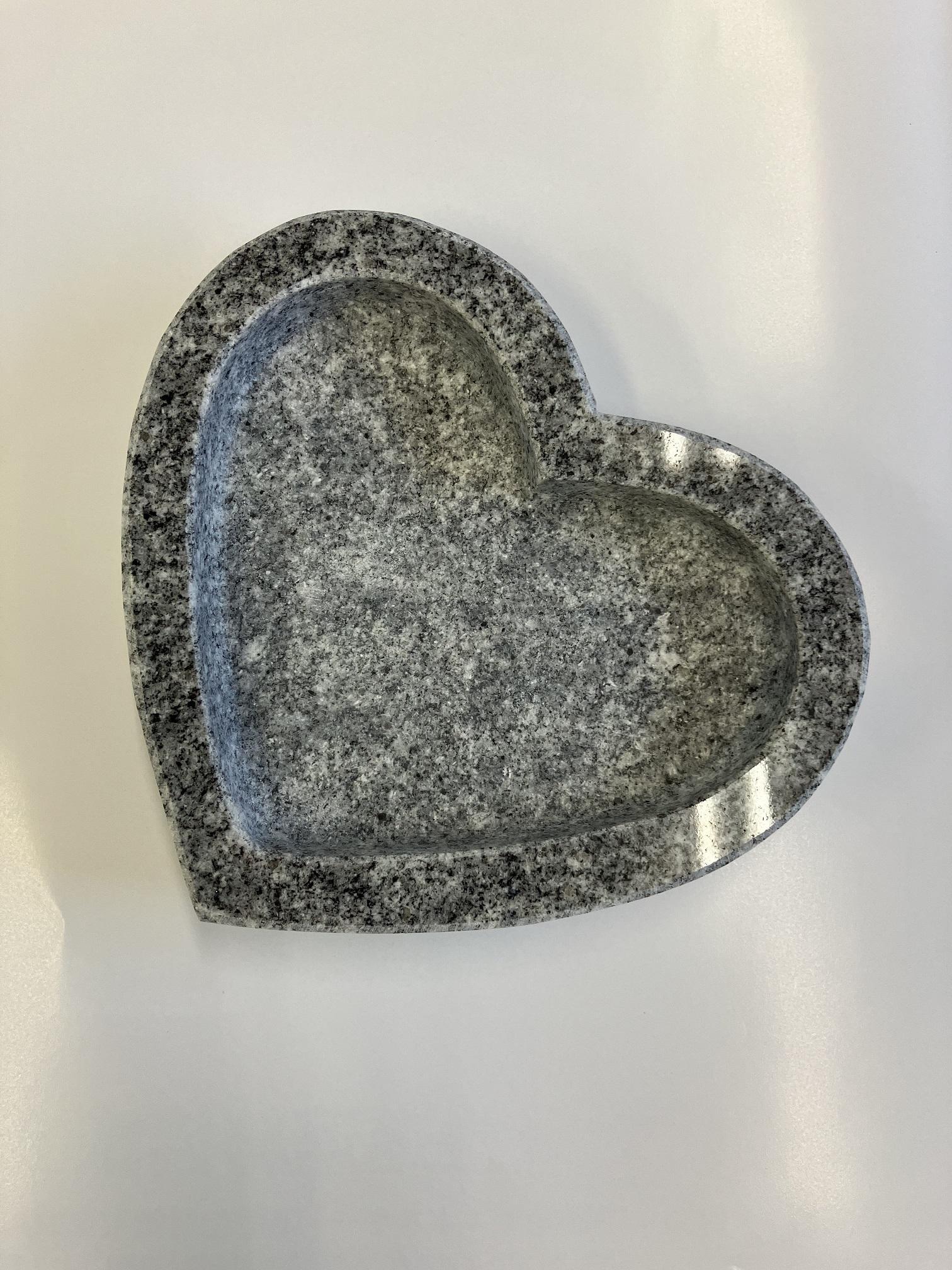庵治石ハート型プレート　1皿