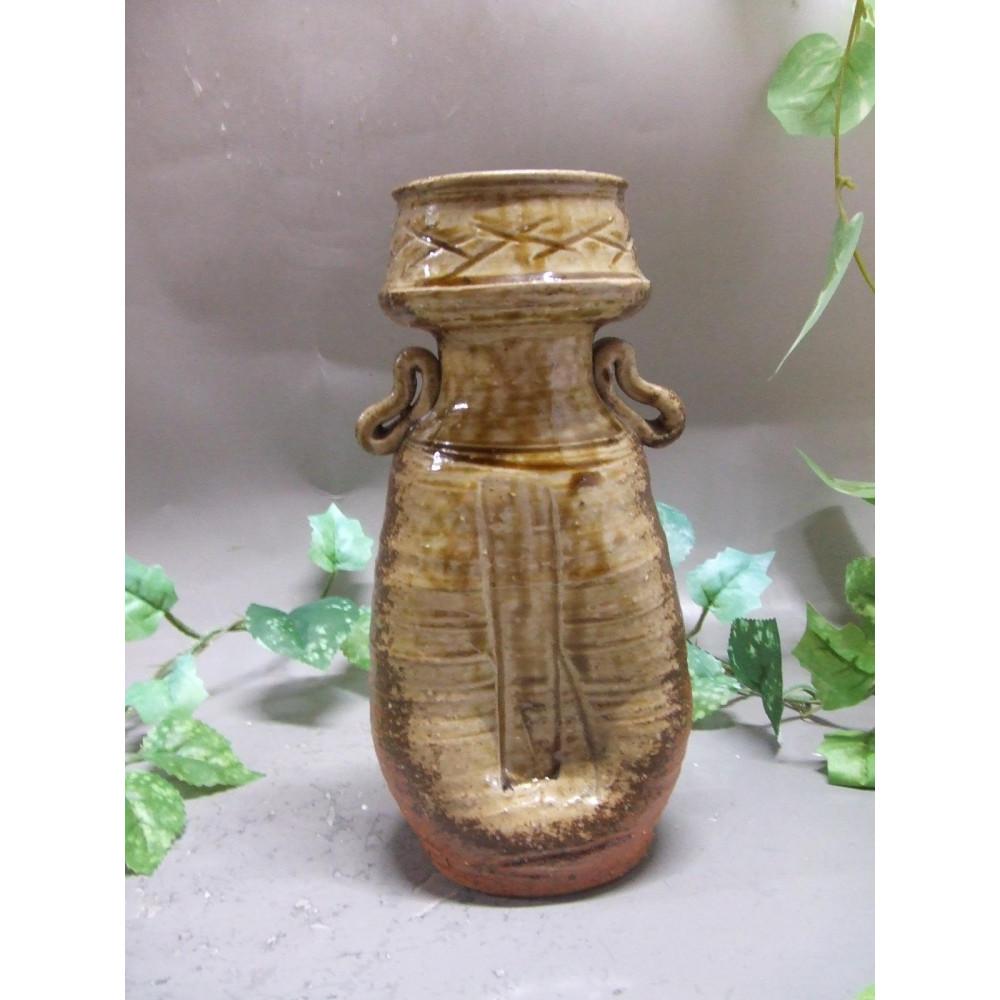 【信楽焼】耳付古信楽花入　花瓶　花器　nha-051