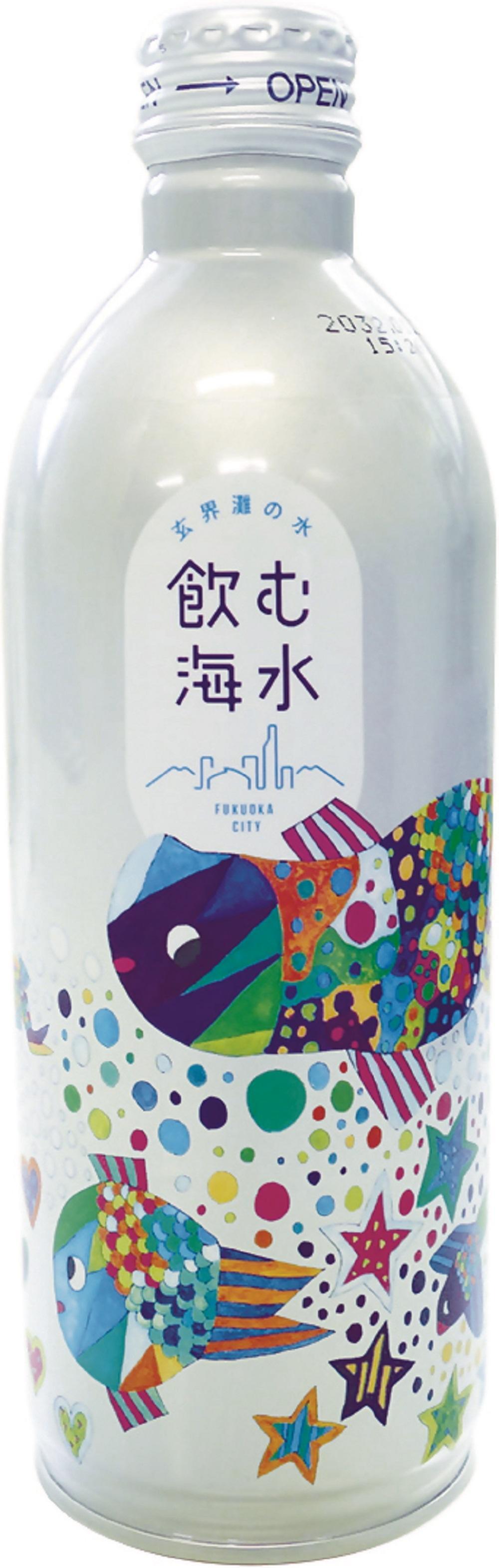 玄界灘の水「飲む海水」１箱　(アルミボトル缶490ml×24本入り　10年保存水)