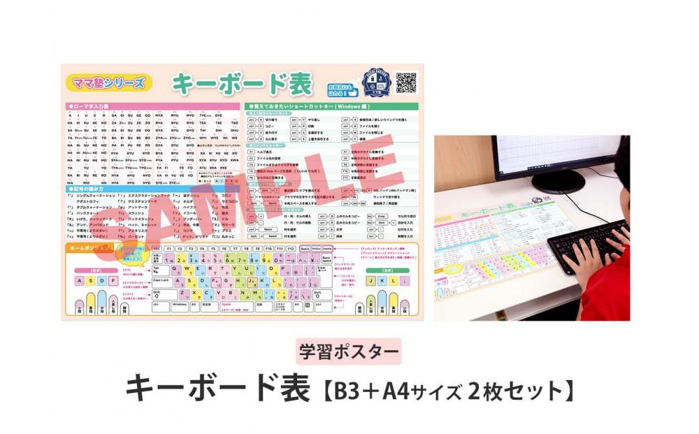 学習ポスター　キーボード表【B3＋A4&nbsp;2枚セット】