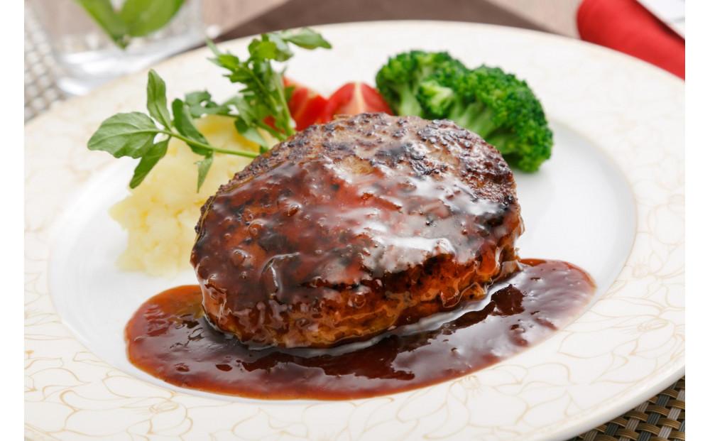 落合務監修 牛肉100％のハンバーグ130g×6個と黒トリュフソース180g