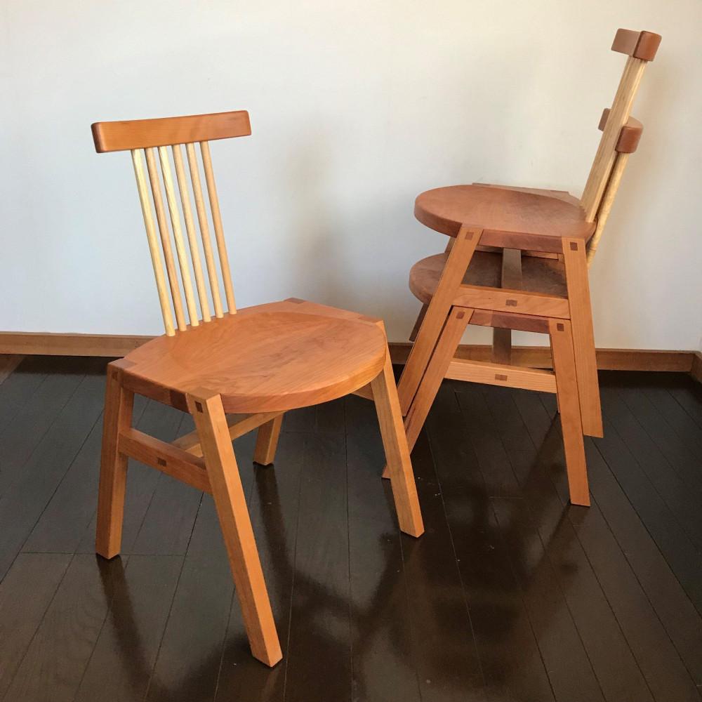 【スタッキングチェア&nbsp;1脚：積み重ねることができる椅子】椅子&nbsp;チェア&nbsp;ダイニングチェア&nbsp;スタッキング&nbsp;スタッキングチェア&nbsp;チェリー&nbsp;nove