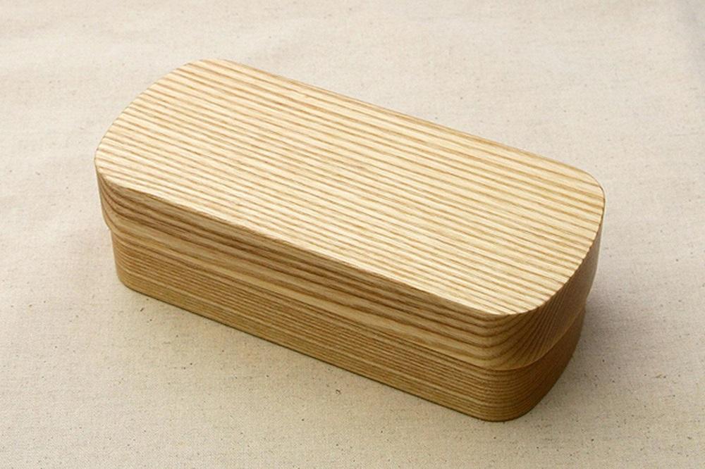 ◇銘木弁当箱 ホワイトアッシュ ナノコート【TN13】