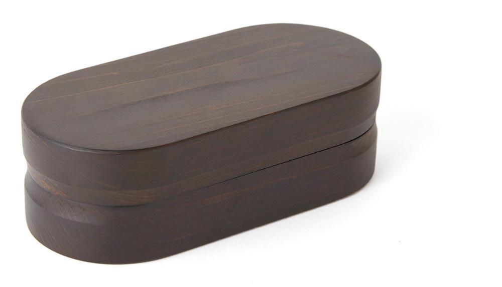 ◇紀州桧弁当箱&nbsp;タイプ2&nbsp;DBR&nbsp;ナノコート&nbsp;弁当包みセット【コトリ】【TN109】