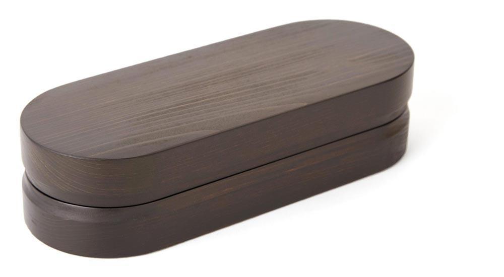 ◇紀州桧弁当箱&nbsp;タイプ3&nbsp;DBR&nbsp;ナノコート&nbsp;弁当包みセット【オハナ】【TN120】