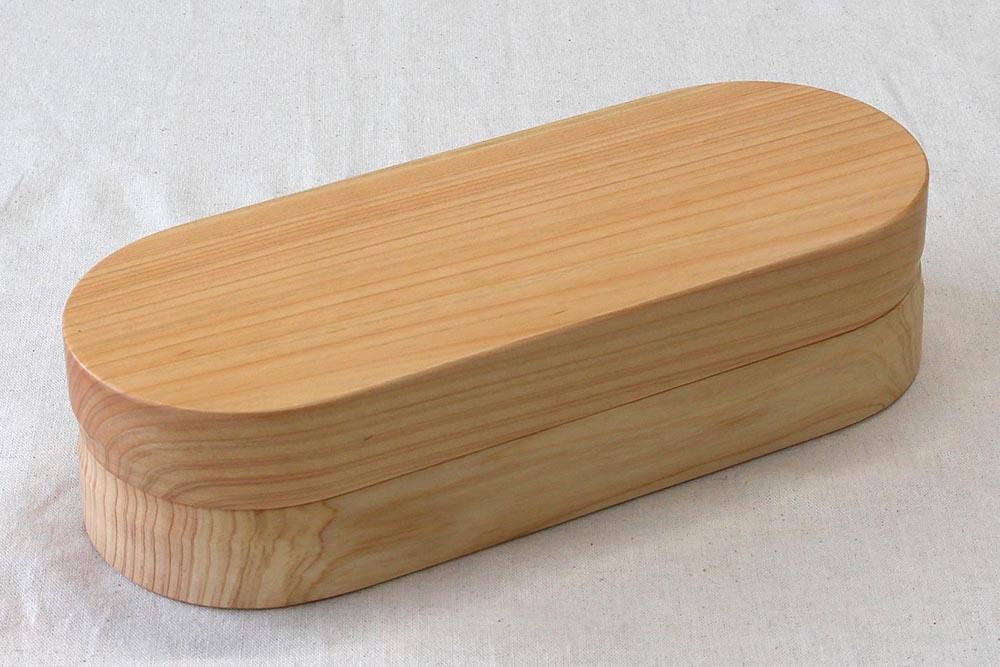 ◇紀州桧弁当箱&nbsp;タイプ3&nbsp;NA&nbsp;ナノコート&nbsp;弁当包みセット【オハナ】【TN125】