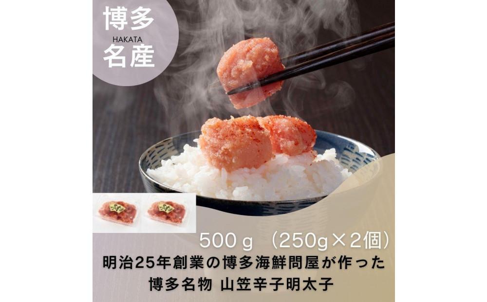 【定期便全12回】稲石　博多名物　山笠辛子明太子500g(250g×2個）