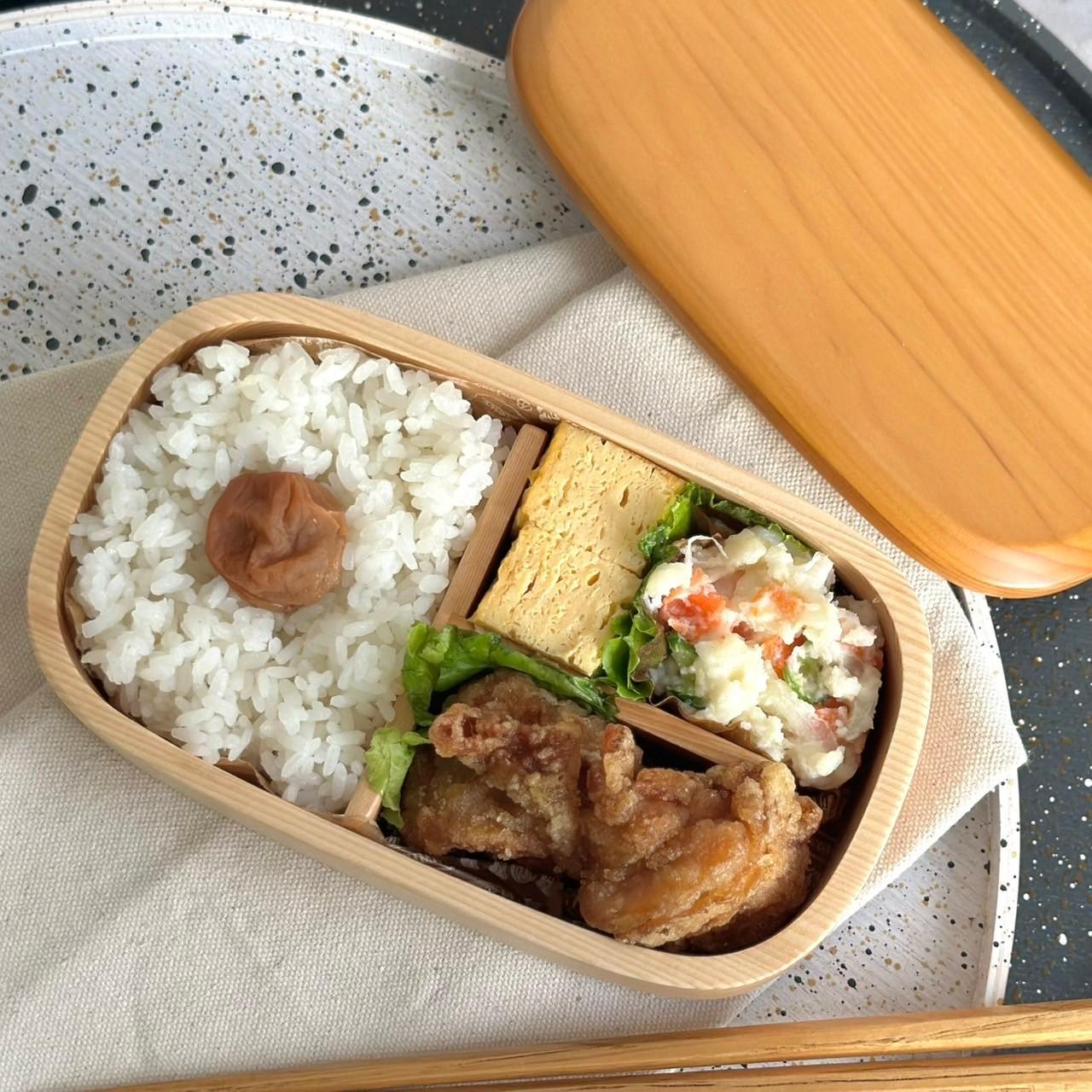 紀州塗り&nbsp;食洗機対応&nbsp;くりぬき弁当箱&nbsp;ライトブラウン&nbsp;ランチボックス&nbsp;お弁当&nbsp;かわいい&nbsp;弁当女子&nbsp;弁当男子