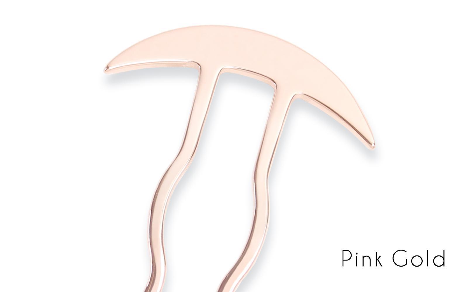【女性のアイデア×職人技】ステンレス製かんざし「Arc Liner / Pink Gold」