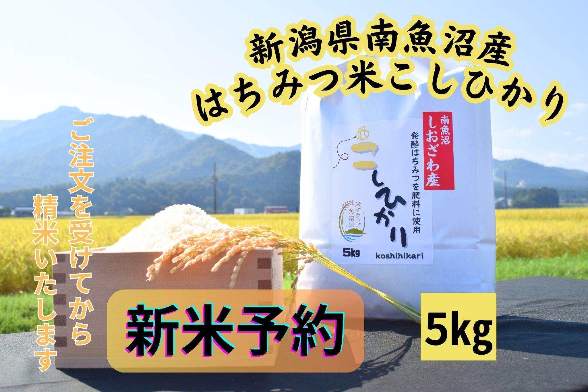 【令和8年産・新米予約】新潟県南魚沼産（塩沢地区）はちみつ米コシヒカリ&nbsp;5kg※蜂蜜発酵液肥料栽培【2026年9月下旬より1ヶ月以内に順次発送予定】