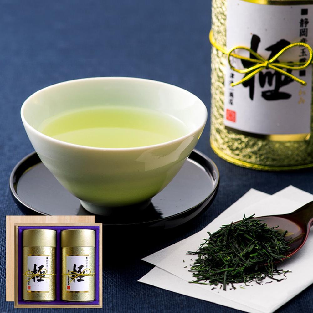 静岡産手摘み玉露 「極」2本桐箱入【おやいづ製茶】