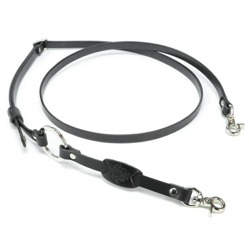 ショルダーリングストラップ&nbsp;Lサイズ&nbsp;栃木ブラック&nbsp;【Ricky’s】&nbsp;ショルダーストラップ&nbsp;ネックストラップ&nbsp;栃木レザー&nbsp;本革&nbsp;リッキーズ