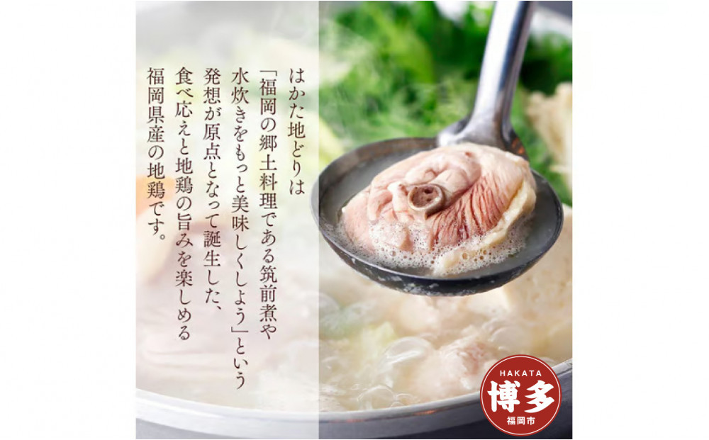 福岡市内製造｜内容量1,510g｜『博多水炊き大和』【博多水炊きセット】（2人前）