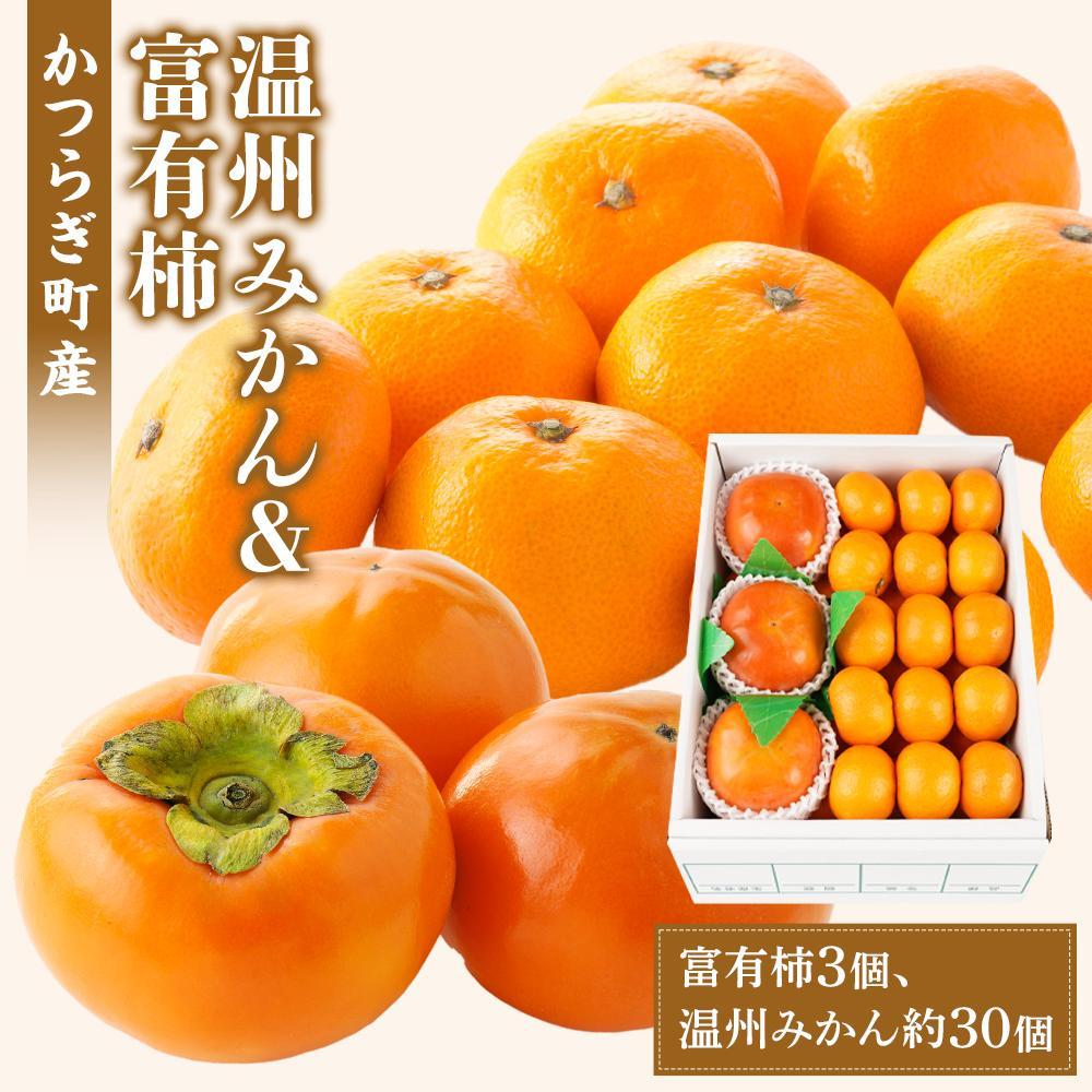 道の駅くしがきの里セット&nbsp;富有柿3個・温州みかん約30個の詰め合わせ&nbsp;こだわり農家厳選［2026年11月初旬から11月末頃順次発送］［KG29］