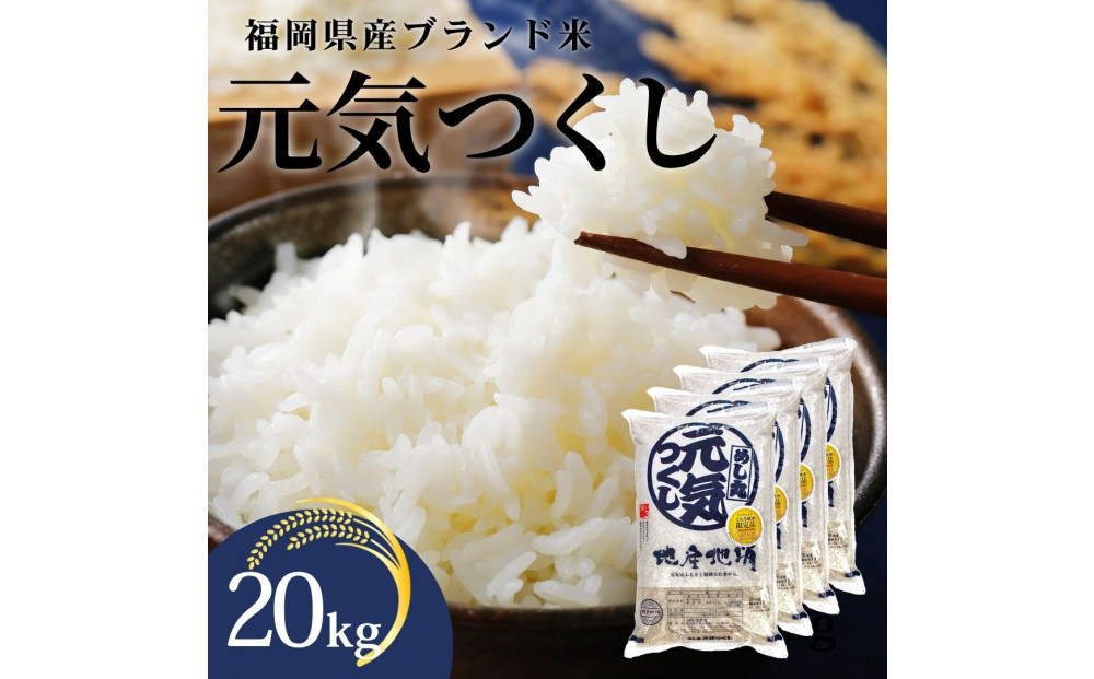 令和7年産&nbsp;福岡県産米&nbsp;元気つくし&nbsp;合計20kg&nbsp;(&nbsp;5kg×4袋&nbsp;)