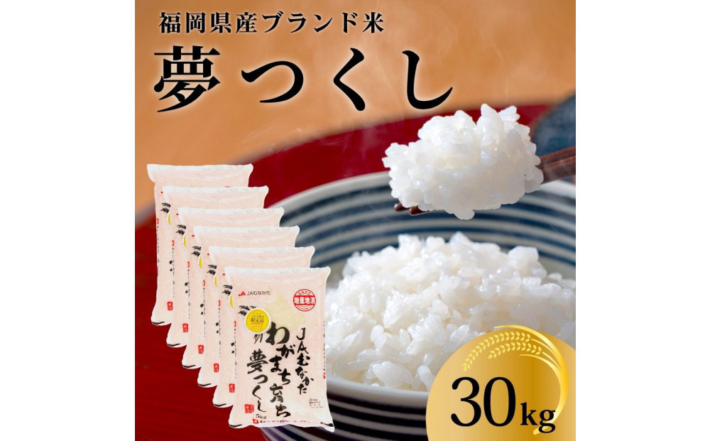 令和7年産&nbsp;福岡県産米&nbsp;夢つくし&nbsp;合計30kg&nbsp;(&nbsp;5kg×6袋&nbsp;)
