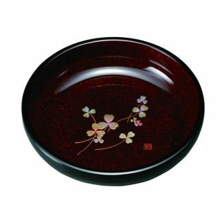 菓子鉢&nbsp;7.0寸&nbsp;菓子鉢&nbsp;石目塗&nbsp;クローバー【YG78】