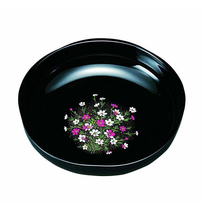 7.0寸&nbsp;梅型菓子鉢&nbsp;黒&nbsp;コスモス【YG83】