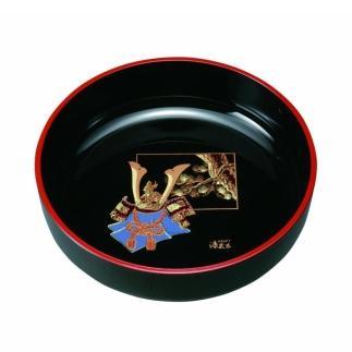 7.0寸&nbsp;菓子鉢&nbsp;黒&nbsp;金蒔絵&nbsp;ほまれ兜【YG85】