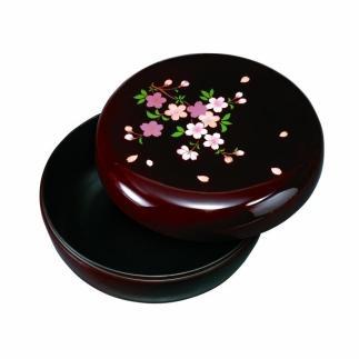 菓子器&nbsp;6.0寸&nbsp;溜&nbsp;里桜（内梨地）【YG92】