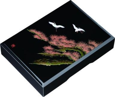 紀州漆器 加伏文庫 黒 飛祥 A4サイズ【YG215】