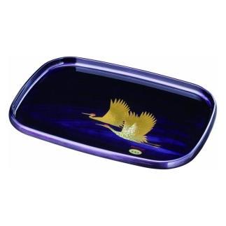 長手盆&nbsp;PC&nbsp;42cm&nbsp;紫雲杢&nbsp;雅鶴【YG416】