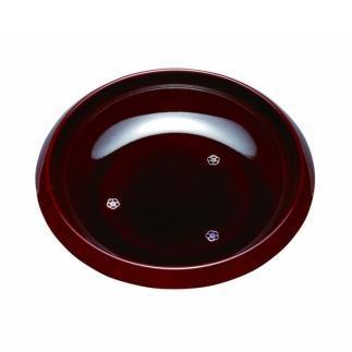 菓子鉢&nbsp;7.5寸&nbsp;総溜&nbsp;明月(コマ型)【YG65】