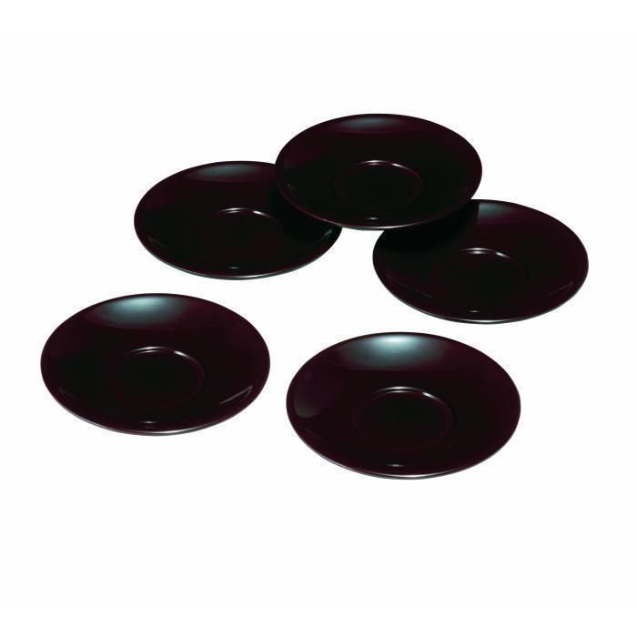 茶托&nbsp;茶たく&nbsp;4.0寸&nbsp;溜塗&nbsp;5枚組【YG104】