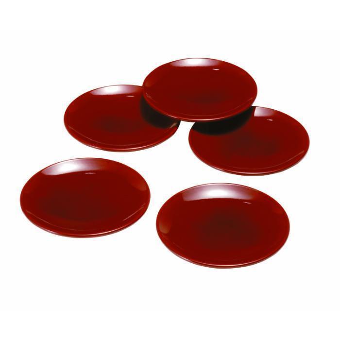 4.2寸&nbsp;銘々皿&nbsp;総春慶塗&nbsp;(5枚組)【YG117】