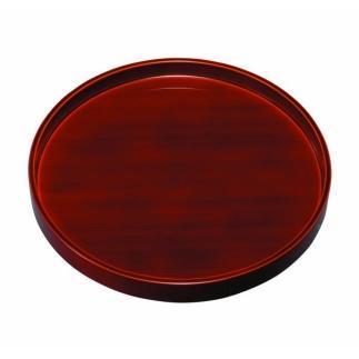 木製丸盆&nbsp;厚縁&nbsp;春慶塗&nbsp;24cm【YG401】