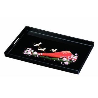 長手盆&nbsp;PC&nbsp;45cm&nbsp;一富士二鶴三桜【YG421】