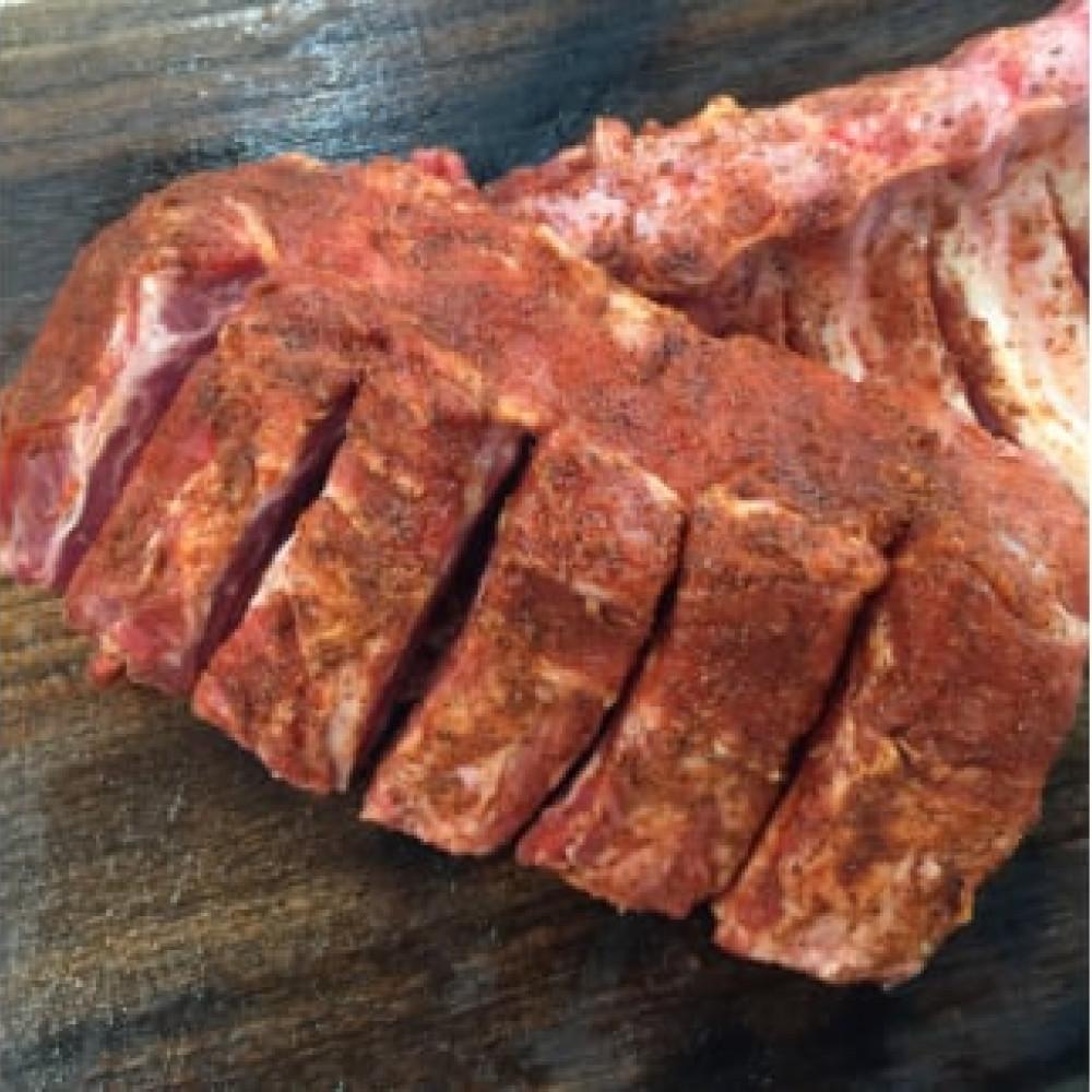 味付きバックリブ(ケイジャンスパイス)約400g×2p・追いスモーク(燻製)セット付