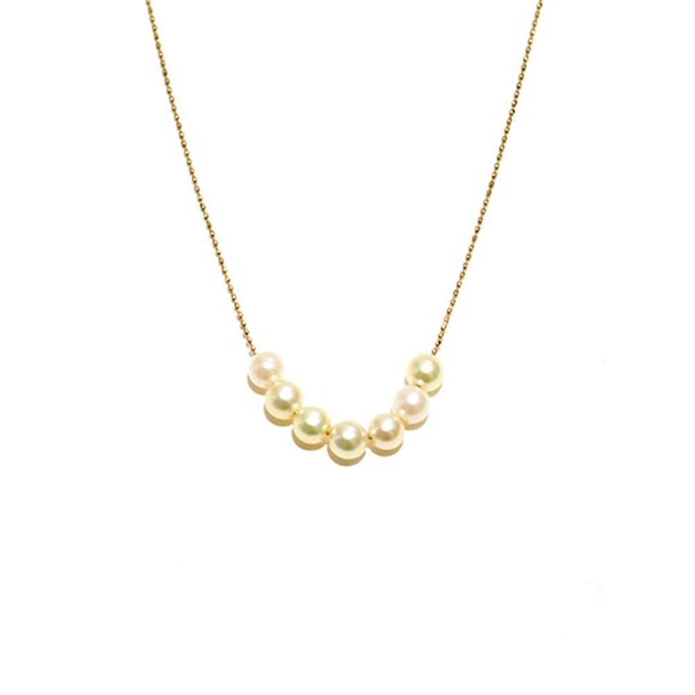 ベビーアコヤパールBチェーンネックレス【K18YG】