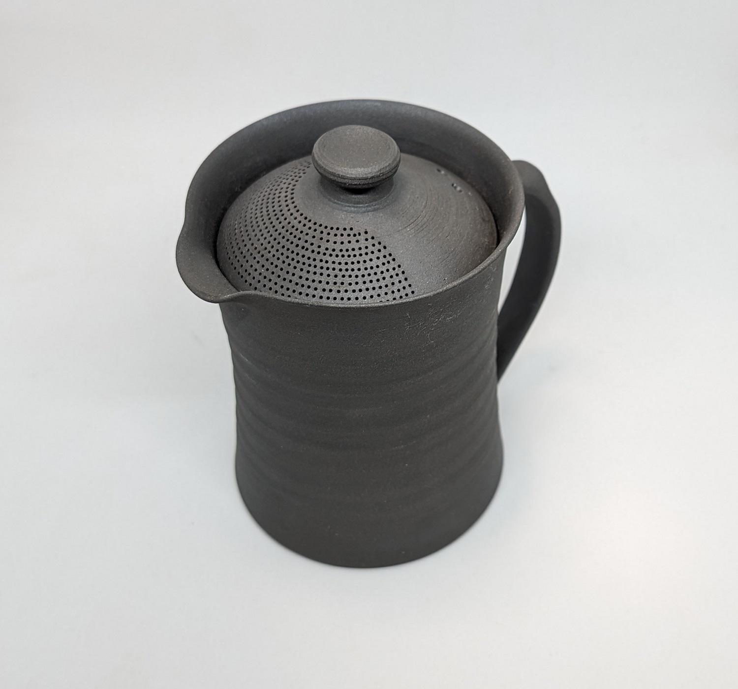 マイカフェポット&nbsp;M&nbsp;焼き締めブラック