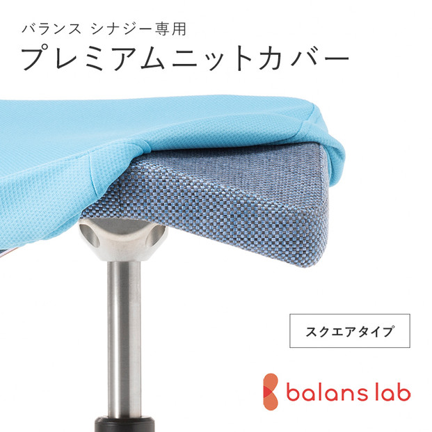 バランスシナジー専用プレミアムニットカバー（ライトブルー）スクエアシート用&nbsp;はっ水加工【&nbsp;バランス&nbsp;シナジー&nbsp;カバー&nbsp;大阪府&nbsp;門真市&nbsp;】