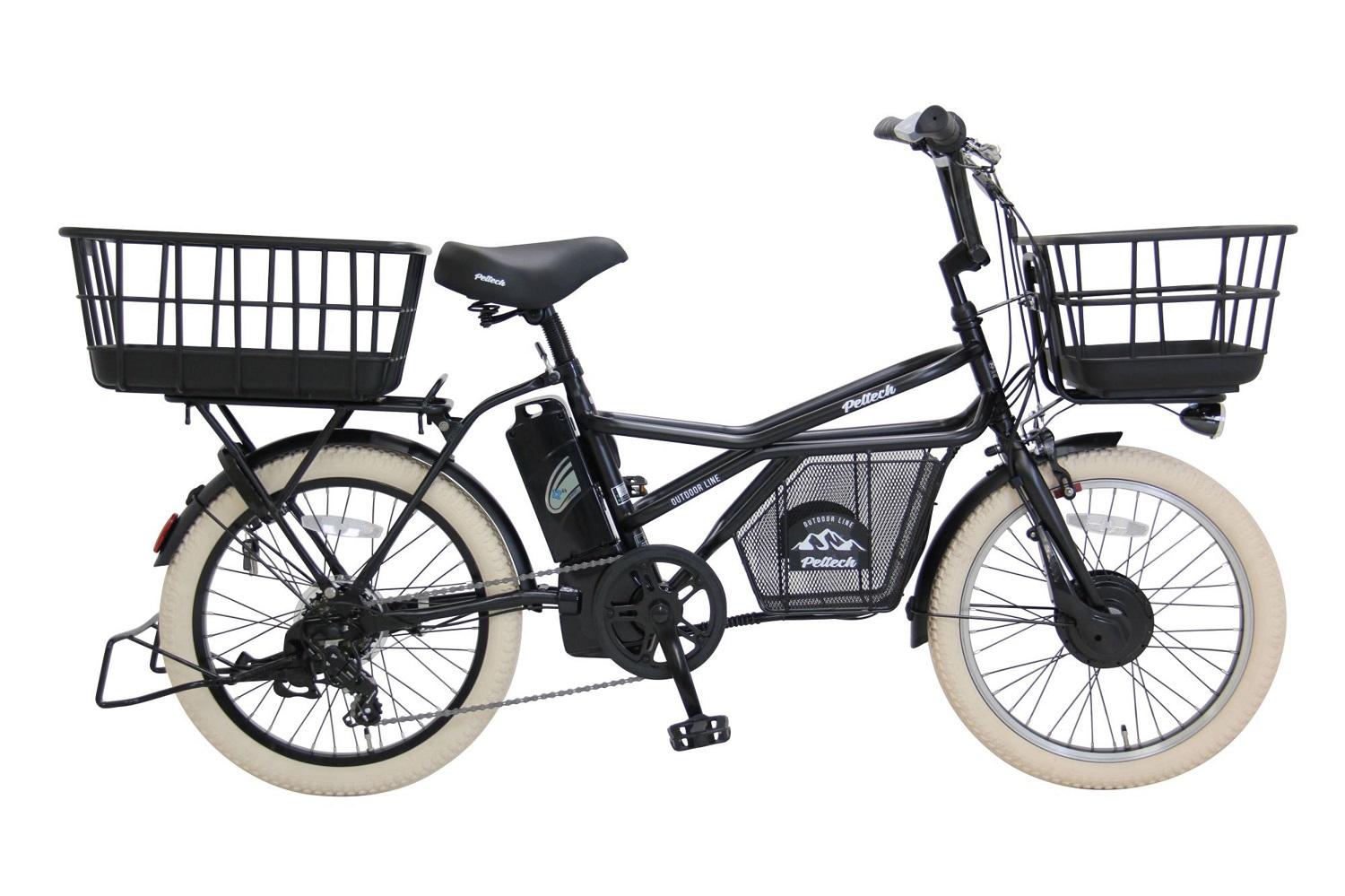 ヱビス自転車 ミニベロカーゴ電動アシスト自転車 GRC-515L-Cib シマノ製外装7段変速【マットブラック 】