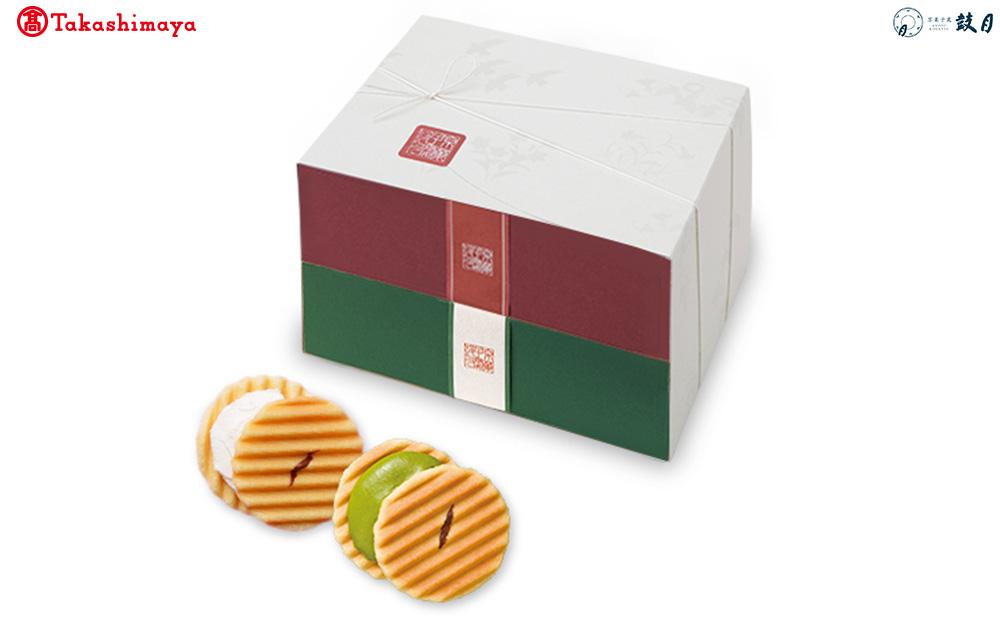 【高島屋選定品】【鼓月】姫千寿せんべい二段箱［ 京都 老舗 和菓子 千寿せんべい 有名店 和菓子 抹茶 クリーム 人気 おすすめ お菓子 スイーツ お取り寄せ 通販 ギフト プレゼント 贈答 ふるさと納税 ］