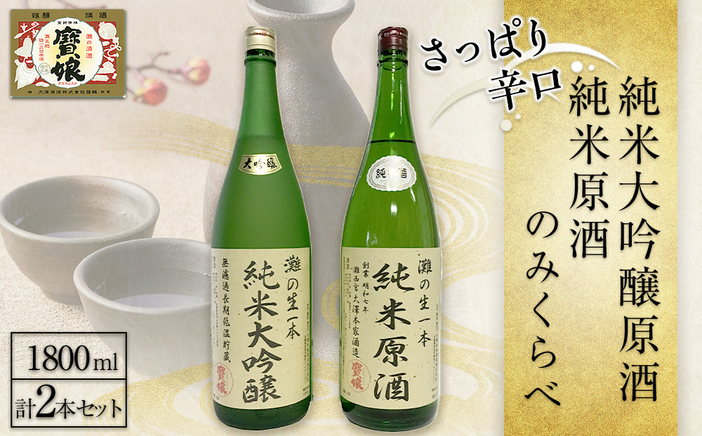 純米大吟醸原酒・純米原酒　さっぱり辛口のみくらべ2本セット