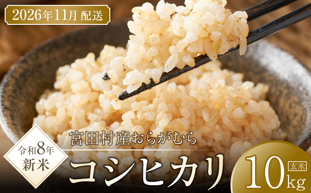 【予約受付】【令和８年米】【新米】長野県宮田村産コシヒカリ／玄米／10kg・18,000円／11月配送