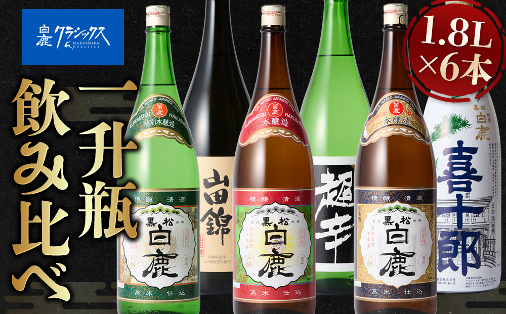 日本酒&nbsp;白鹿クラシックス&nbsp;一升瓶飲み比べセット&nbsp;&nbsp;酒造&nbsp;酒蔵&nbsp;西宮郷&nbsp;今津郷&nbsp;灘五郷&nbsp;山田錦&nbsp;贈り物&nbsp;贈答&nbsp;地酒セット&nbsp;ギフト&nbsp;プレゼント&nbsp;お礼&nbsp;晩酌&nbsp;晩ごはん&nbsp;お燗&nbsp;和食&nbsp;おつまみ&nbsp;お酒&nbsp;冷酒&nbsp;食中酒&nbsp;西宮市&nbsp;兵庫県&nbsp;