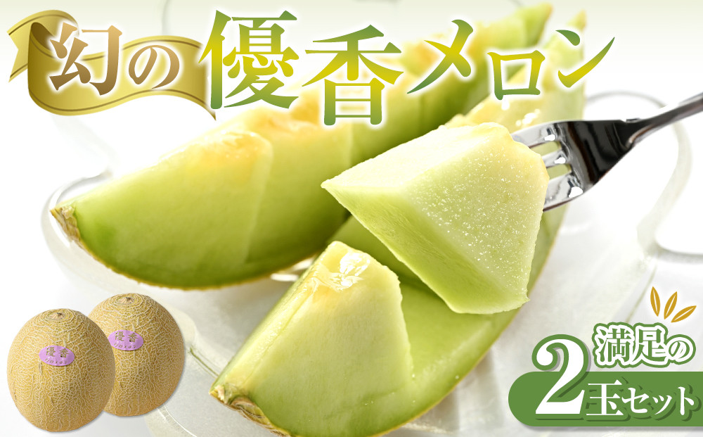 311.【先行予約】幻の「優香メロン」満足の2玉セット　※2026年6月下旬頃より順次発送予定【メロン&nbsp;くだもの&nbsp;果物&nbsp;フルーツ&nbsp;甘い&nbsp;先行予約&nbsp;鳥取県&nbsp;北栄町&nbsp;おすすめ&nbsp;人気】