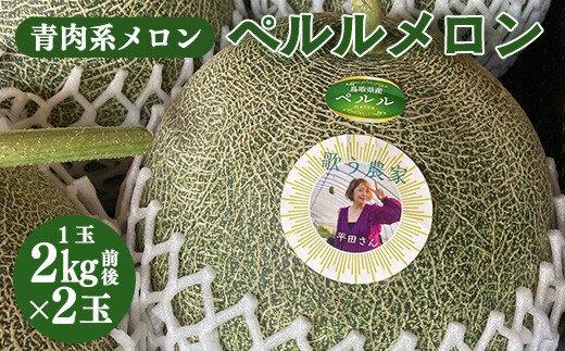 796.【青肉系メロン】ペルルメロン×２玉（1玉2kg前後×2玉） ※離島への配送不可 