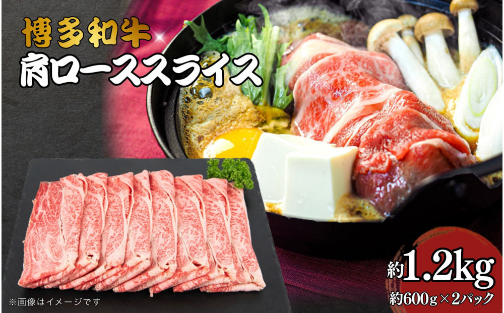 博多和牛　肩ローススライス　約1,200g（約600g×2）