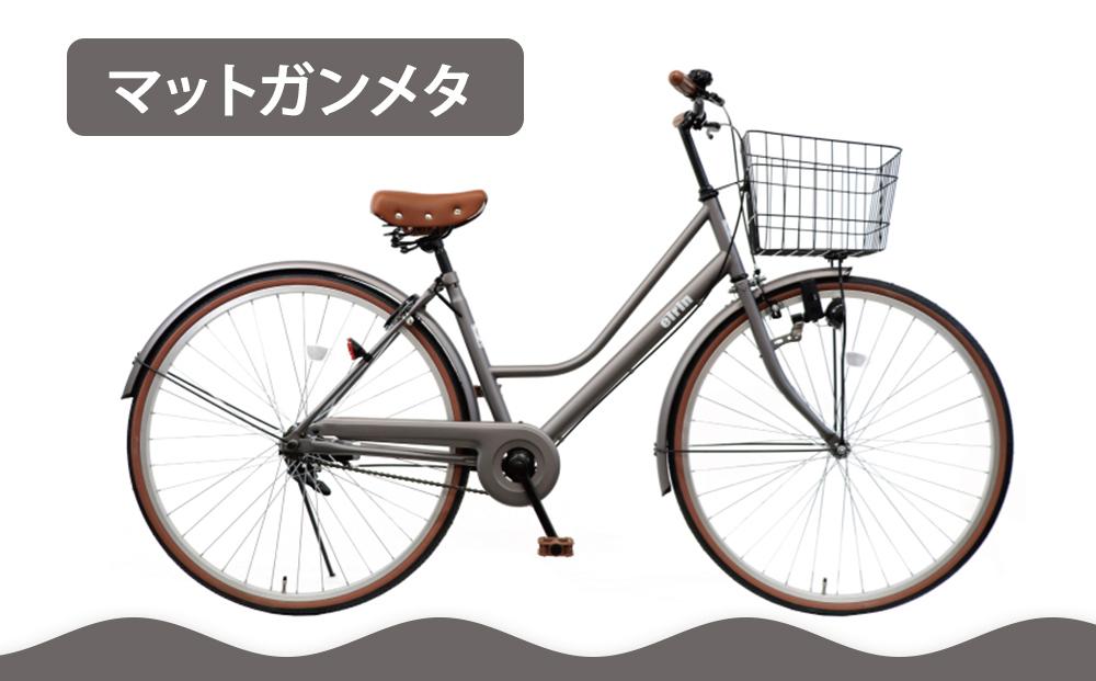 【エイリン】【組立済み発送】＜色選択可能＞シティサイクル27型 FMH27BNR［ 京都 自転車 27インチ サイドスタンド 完成車 人気 おすすめ シティバイク 街乗り スポーツ アウトドア ツーリング ギフト 通販 送料無料 ふるさと納税 ］【マットガンメタ】