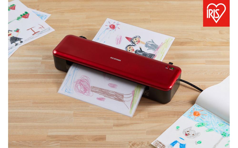 ラミネーター&nbsp;高速起動ラミネーターA3&nbsp;2本ローラー　KHSL-A322-R　レッド